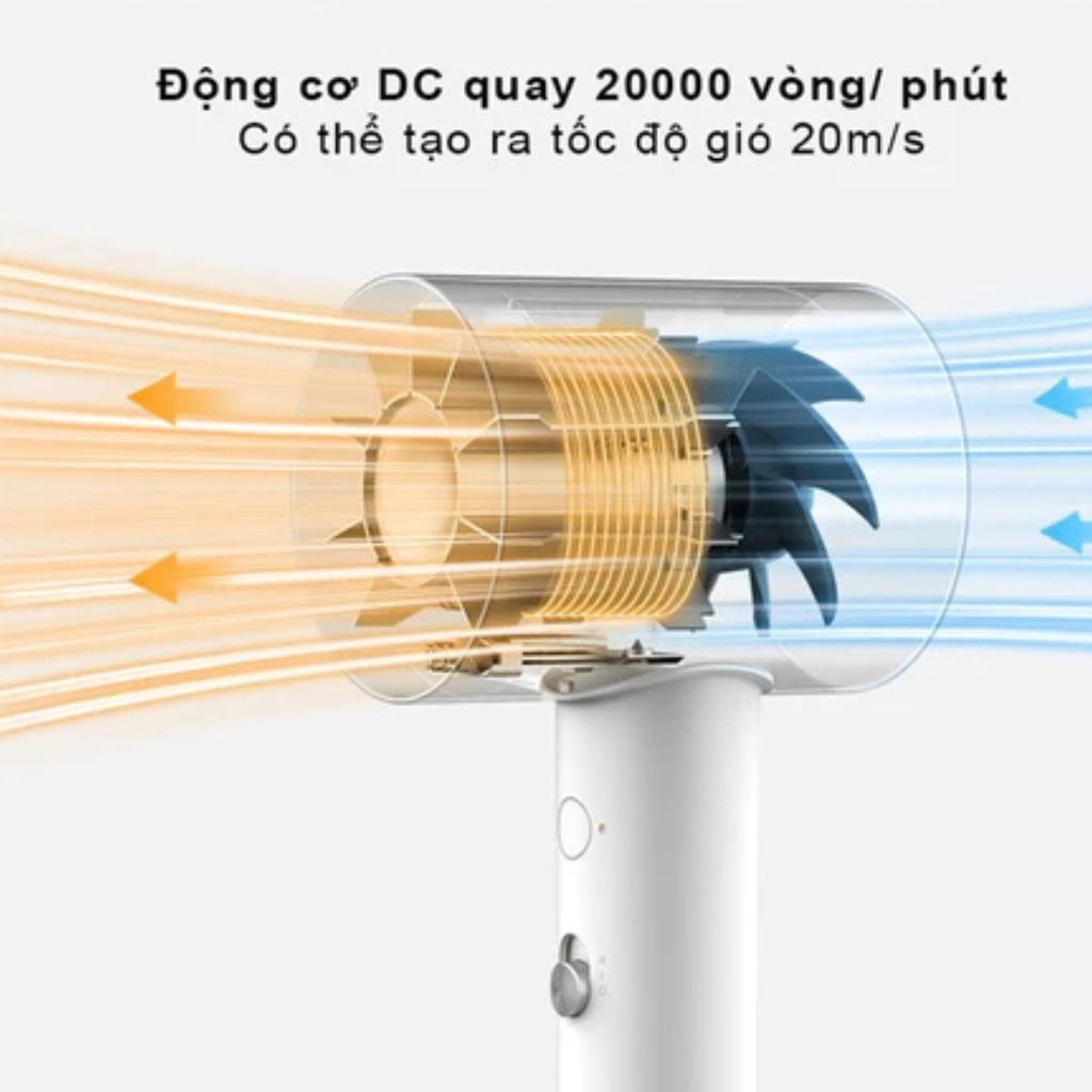 Máy Sấy Tóc Mijia H300 Công Suất 1600W, Tạo ION Âm Bảo Vệ Tóc, Sấy Khô Nhanh, Bảo Hành 2 Năm