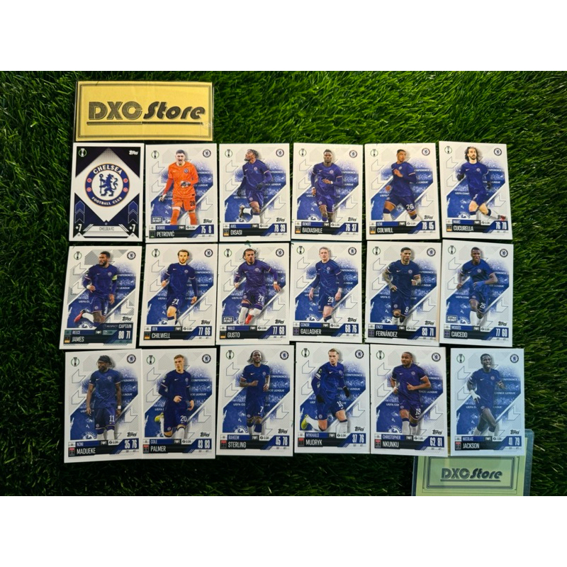 Collection Complète Chelsea 2024-25 – 18 Cartes Match Attax