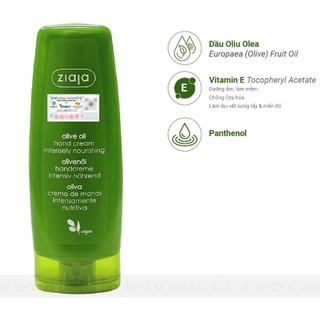 Kem Tay Ziaja, Kem Dưỡng Tay Và Móng Ô liu Ziaja 80ml Olive Oil Hand Cream Intensely Nourishing