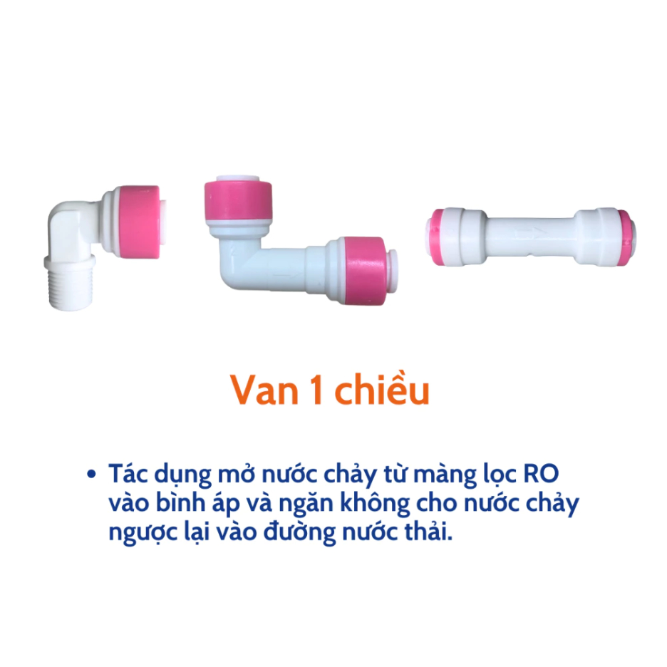 Van Một Chiều FORSETI Loại Vặn Ren Và Cắm Nhanh Lắp Vào Đường Nước Tinh Khiết Sau Màng RO Cho Máy Lọc Nước