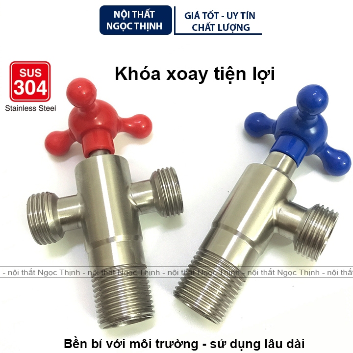 [VAN KHÓA XOAY] Van khóa nước, van chia nước inox sus304 siêu bền khóa ...