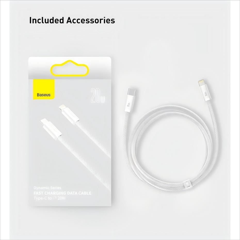 Dây Cáp Baseus PD 20W Nối Đầu USB-C Sang Lighting Sạc Nhanh Hỗ Trợ Truyền Dữ Liệu 480Mbps