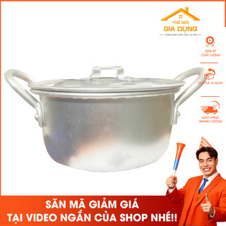 Xoong nồi nhôm vành mini nấu canh, kho cá kích thước 17cm