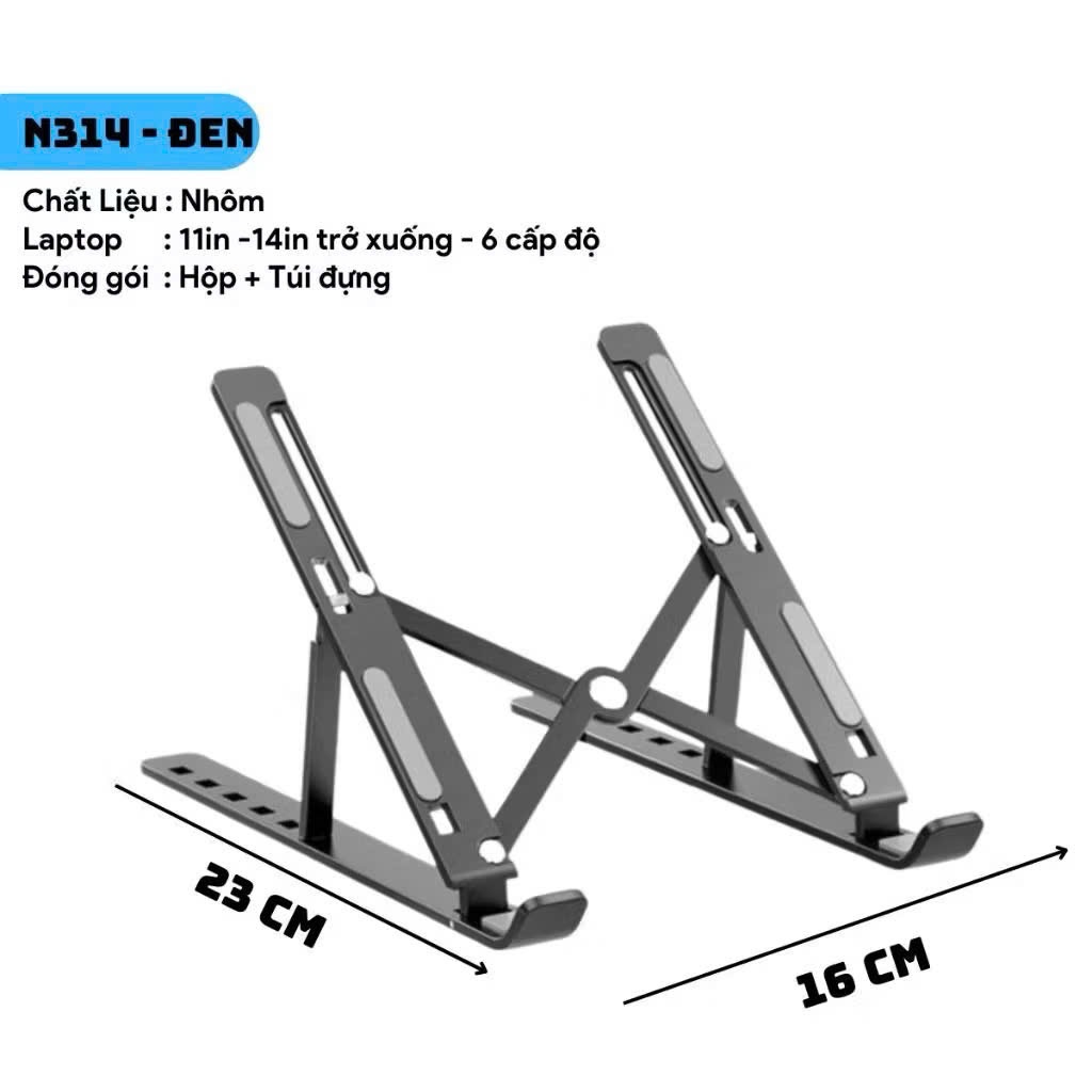 Giá Đỡ LAPTOP, MACBOOK, IPAD Điều Chỉnh Được Độ Cao, Kệ Máy Tính Laptop, Đế Tản Nhiệt Kê Laptop Nhôm