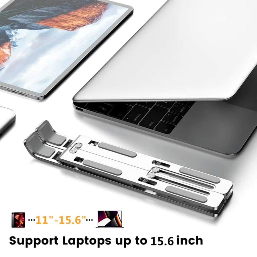 GIÁ ĐỠ LAPTOP 16INCH - Giá đỡ gấp gọn - laptop stand hợp kim nhôm hỗ trợ tản nhiệt, chỉnh độ cao ipad macbook - GIADO1