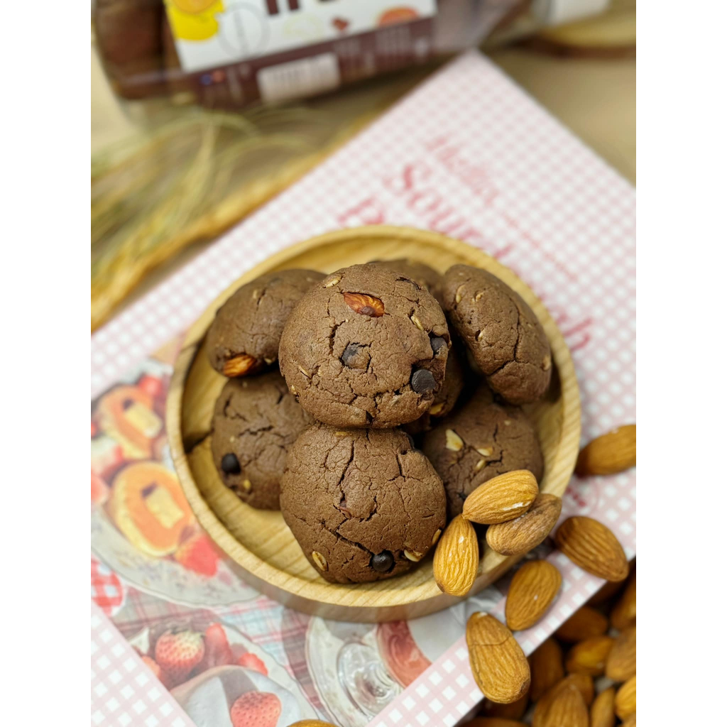Bánh quy Socola yến mạch hạnh nhân thương hiệu KD Shop Giòn, Thơm, Đầy đủ dinh dưỡng 450g/ hộp