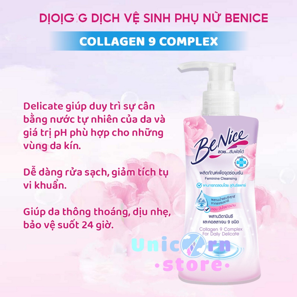 Dung Dịch Vệ Sinh Phụ Nữ BeNice Feminine Cleansing Nội Địa Thái Lan 150mL