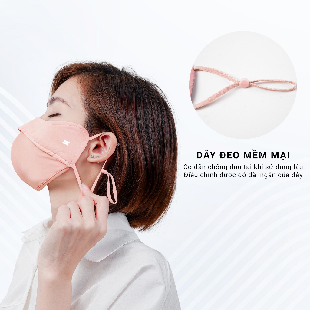 Khẩu Trang Chống Nắng UPF50+ Chống UV UPPER YOU Chất Lụa Băng Mịn Mát Thoáng Khí - FM03