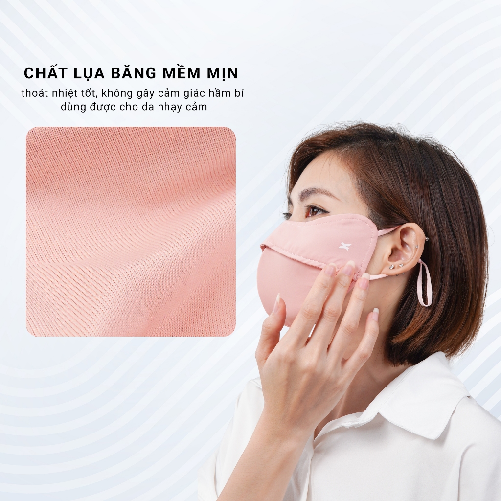 Khẩu Trang Chống Nắng UPF50+ Chống UV UPPER YOU Chất Lụa Băng Mịn Mát Thoáng Khí - FM03