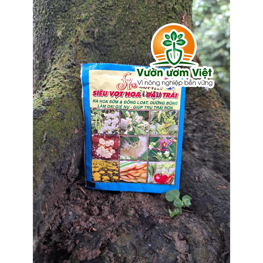 [Hộp 10 gói] Phân bón SIÊU VỌT HOA ĐẬU TRÁI nuôi dưỡng cây tạo sinh khối tốt và chất lượng cao