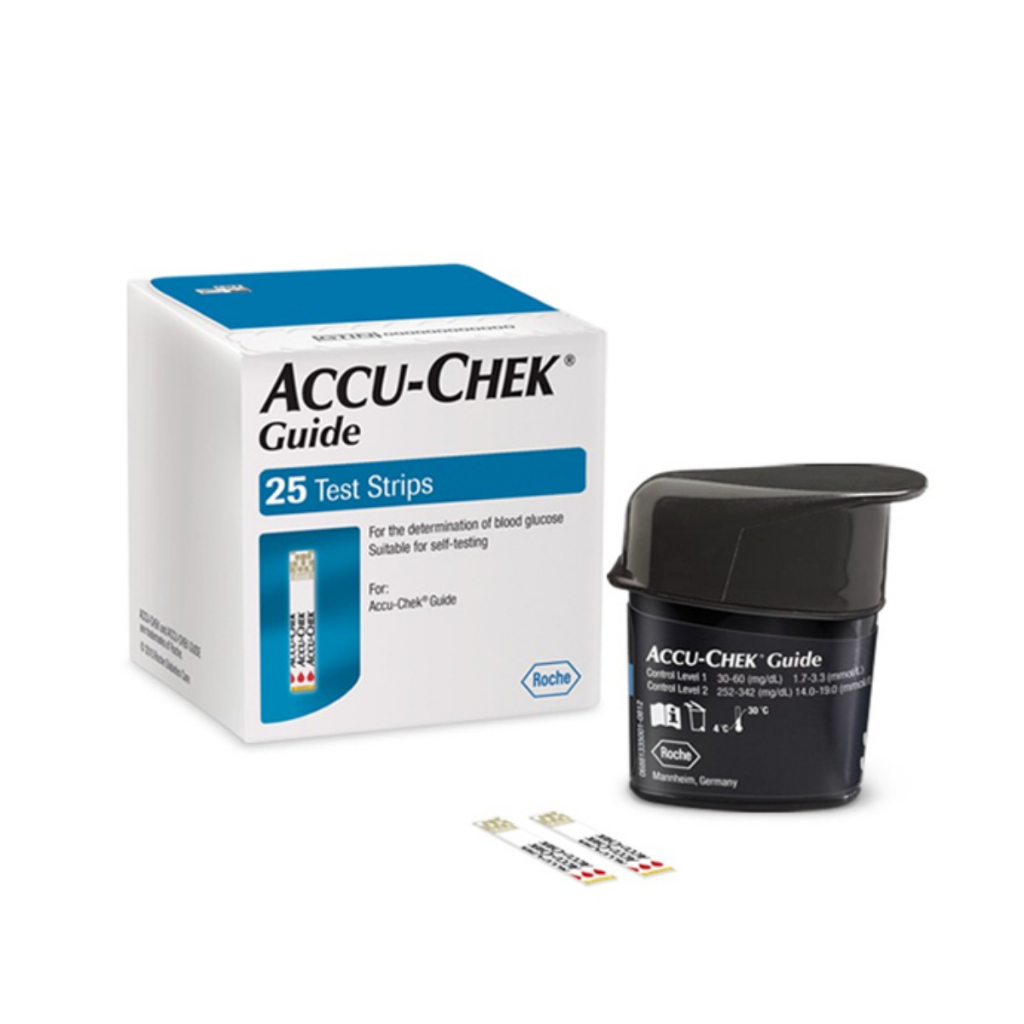 Ảnh QUE THỬ ĐƯỜNG HUYẾT ACCU CHEK GUIDE - HỘP 25 - HỘP 50 - DÙNG CHO MÁY ACCU-CHEK GUIDE 3