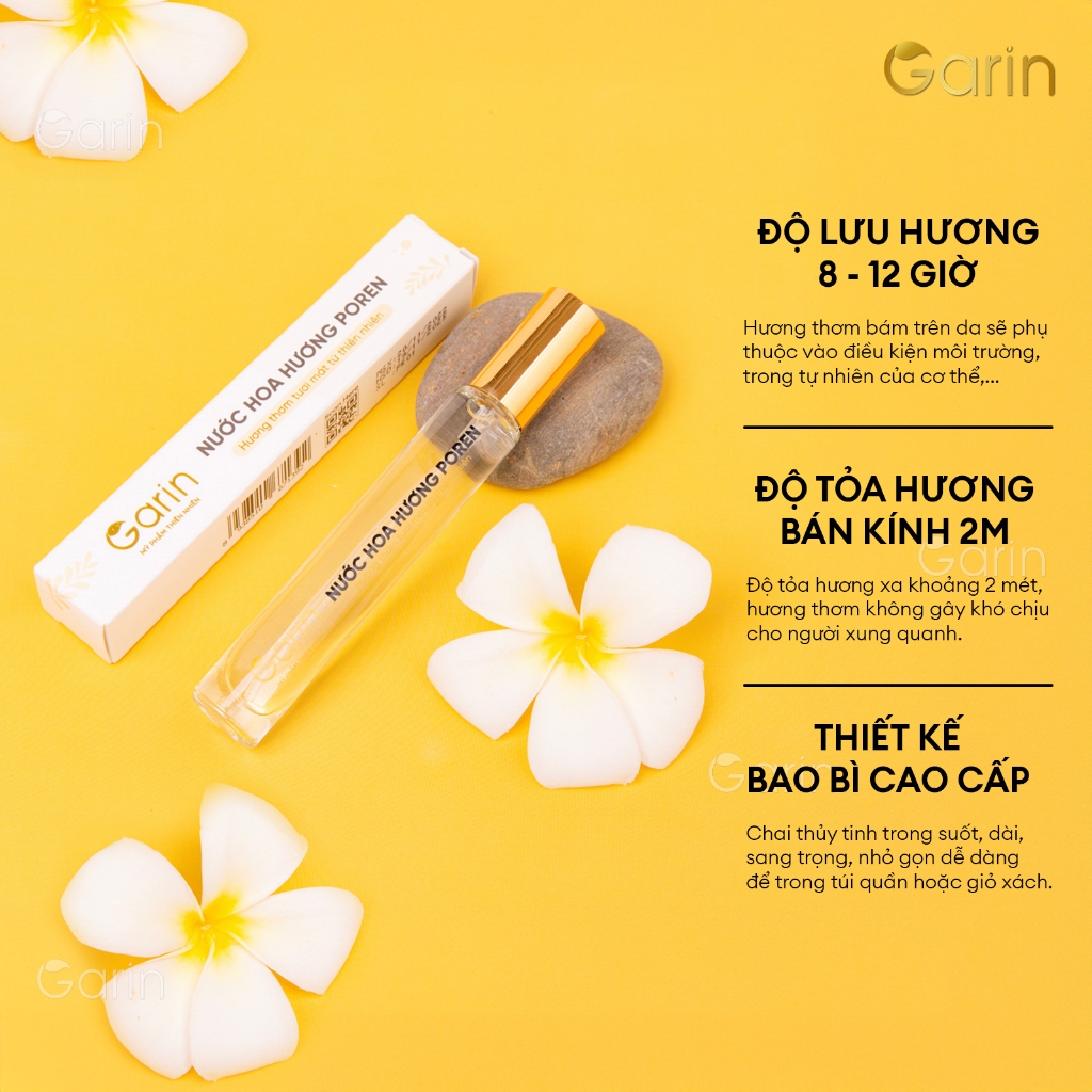 Ảnh Nước hoa nữ xịt thơm body mist toàn thân hương poren Garin 10ml giữ mùi lâu hương thơm tươi mát 3