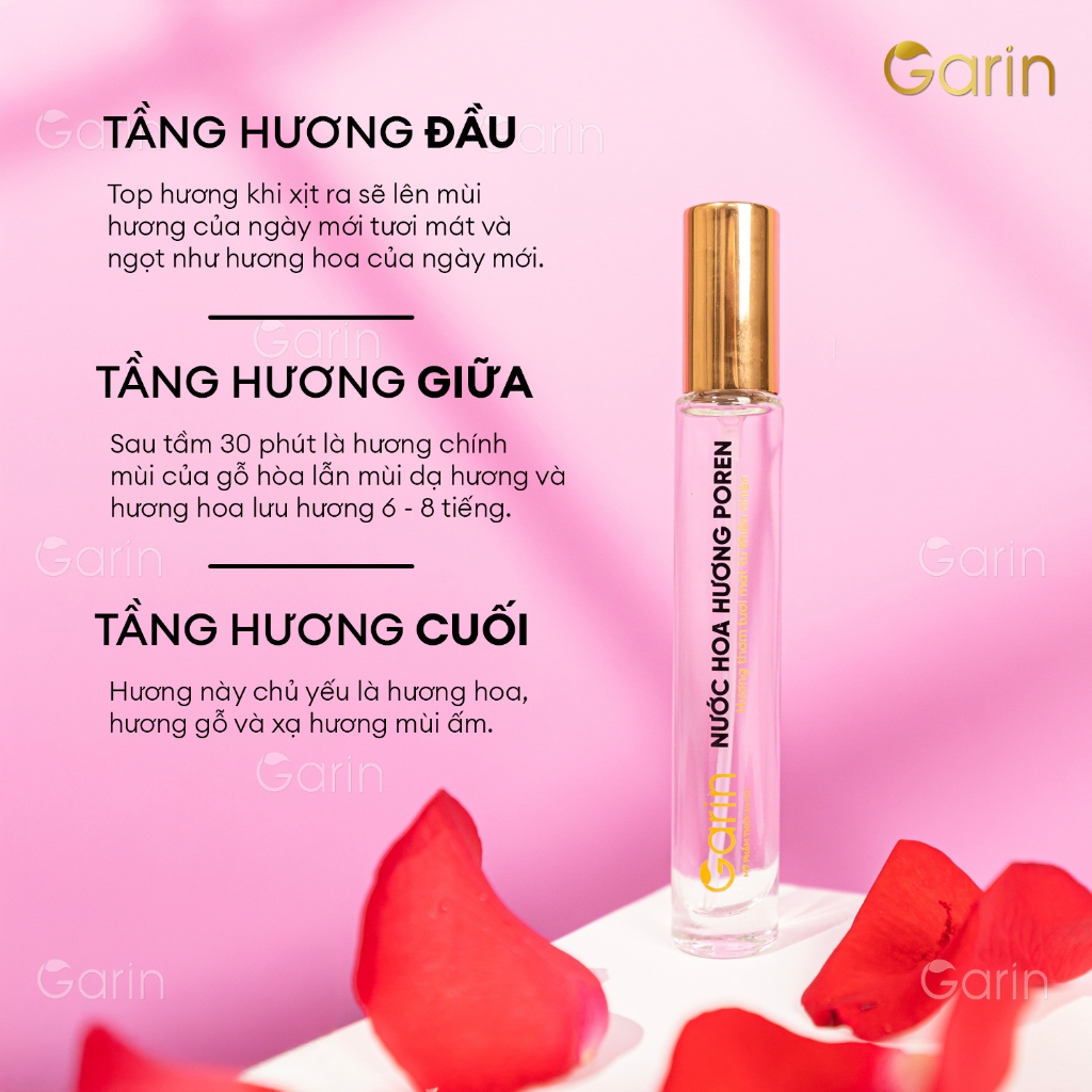Body Mist Nữ Garin Poren 10ml: Thơm Mát, Giữ Mùi Lâu 8-12h - Review Chi Tiết