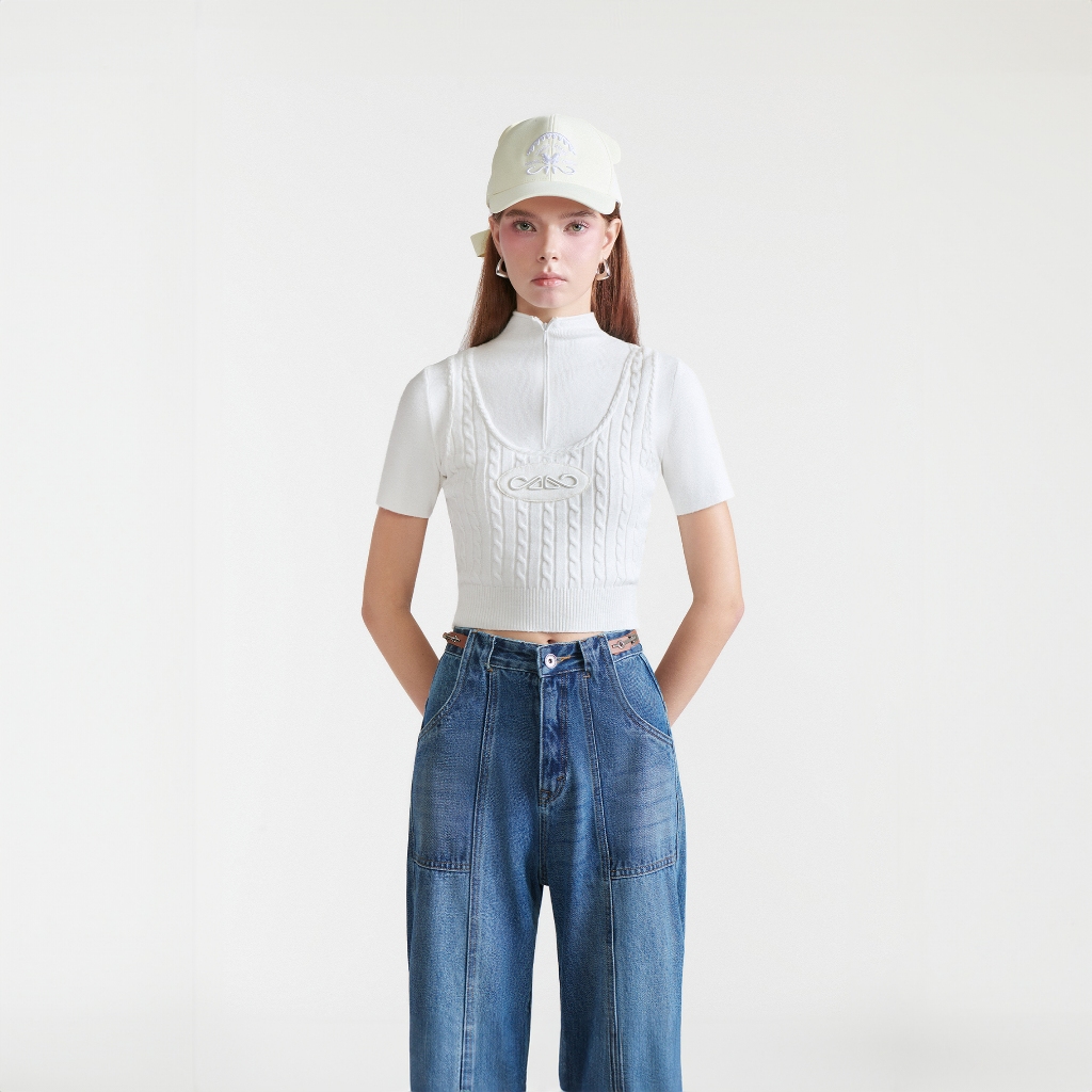 Ảnh DEAR JOSÉ - Quần Jeans dài suông loe xanh dương đậm Anastasia 3