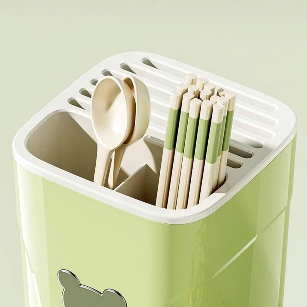 HỘP ĐỰNG DAO ĐŨA THÌA - Hộp Đựng Dao Muỗng Đũa Hình Gấu - Kệ Đựng Đồ Dùng Nhà Bếp Đa Năng có tháo dời - HOPDUNGDAO32