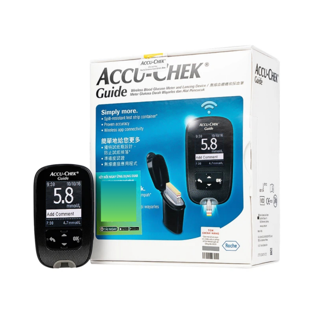 Ảnh Máy đo đường huyết ACCU – CHEK Guide – Màn hình hiển thị sắc nét - Hỗ trợ đo ban đêm – Nút đẩy que 3