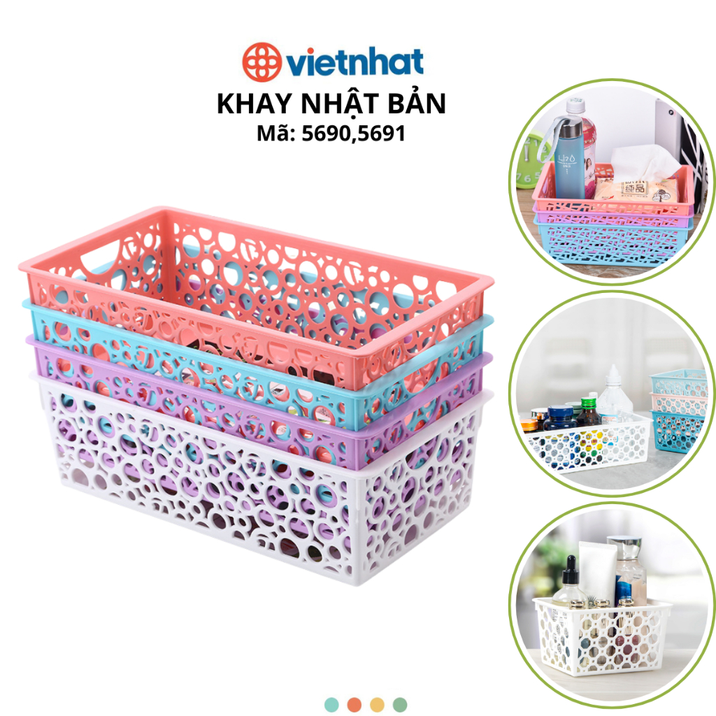 Combo 5 Khay đựng đồ văn phòng, khay đựng đồ tiện ích Chính Hãng Việt Nhật (Mã 5690,5691)