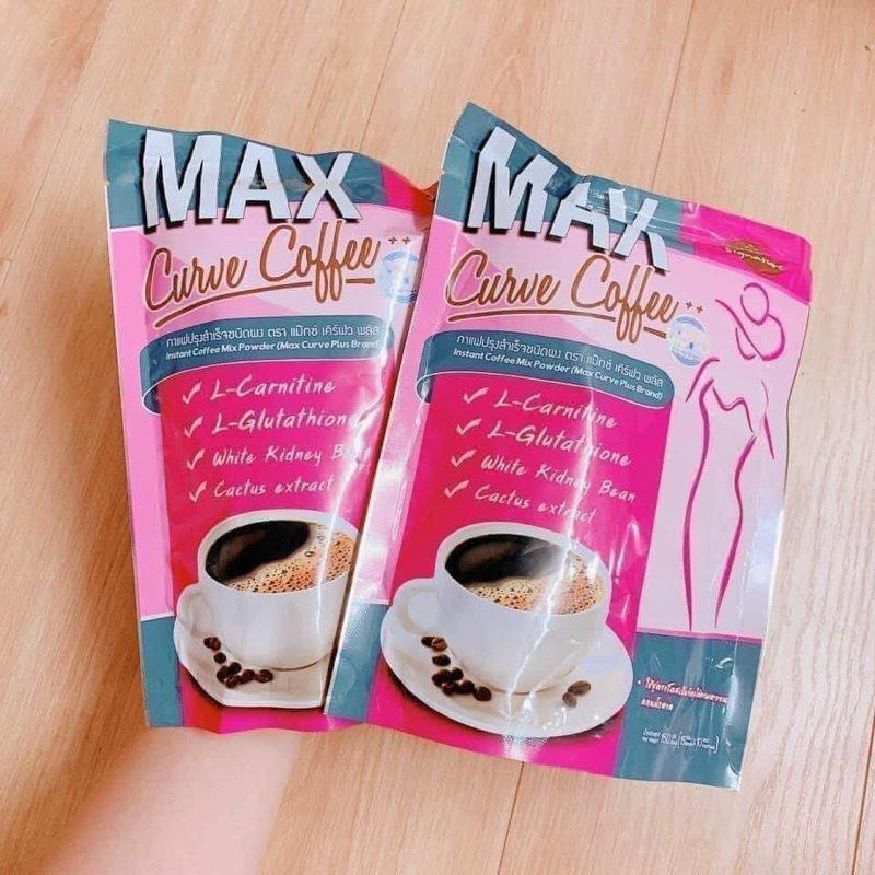 Cafe Giảm Cân Hòa Tan Max Curve Coffee Thái Lan, Cà Phê Giảm Cân, Giảm Mỡ Thừa Hiệu 10 gói coffee