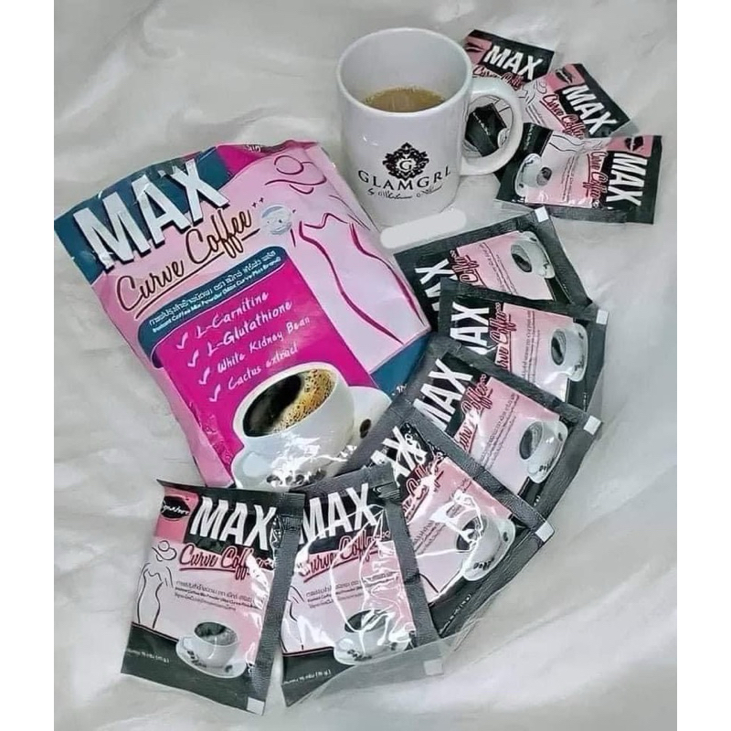 Cafe Giảm Cân Hòa Tan Max Curve Coffee Thái Lan, Cà Phê Giảm Cân, Giảm Mỡ Thừa Hiệu 10 gói coffee