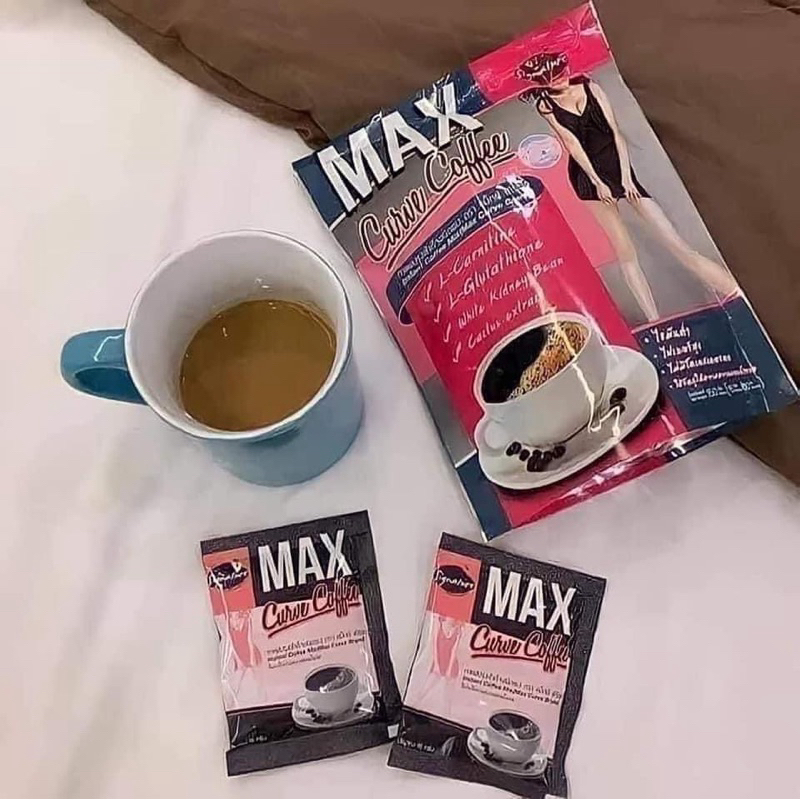 Cafe Giảm Cân Hòa Tan Max Curve Coffee Thái Lan, Cà Phê Giảm Cân, Giảm Mỡ Thừa Hiệu 10 gói coffee