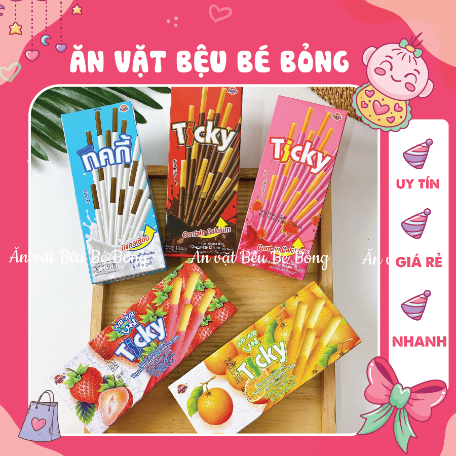 Bánh Que Ticky Socola Sữa Thái Lan (hộp 20G/ 6que), Bánh Que Thái Lan ...