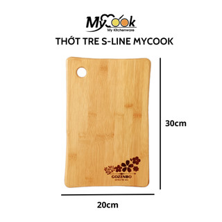 Thớt Gỗ Tre S-line MyCook Dụng Cụ Nhà Bếp Thớt Gỗ Tre Kháng Khuẩn 2 Mặt Cao Cấp Chống Bám Mùi