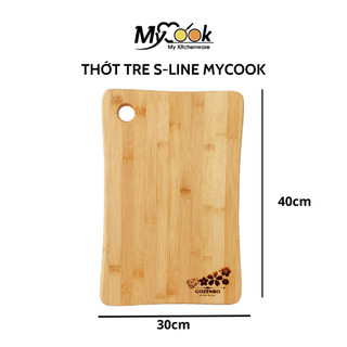 Thớt Gỗ Tre S-line MyCook Dụng Cụ Nhà Bếp Thớt Gỗ Tre Kháng Khuẩn 2 Mặt Cao Cấp Chống Bám Mùi