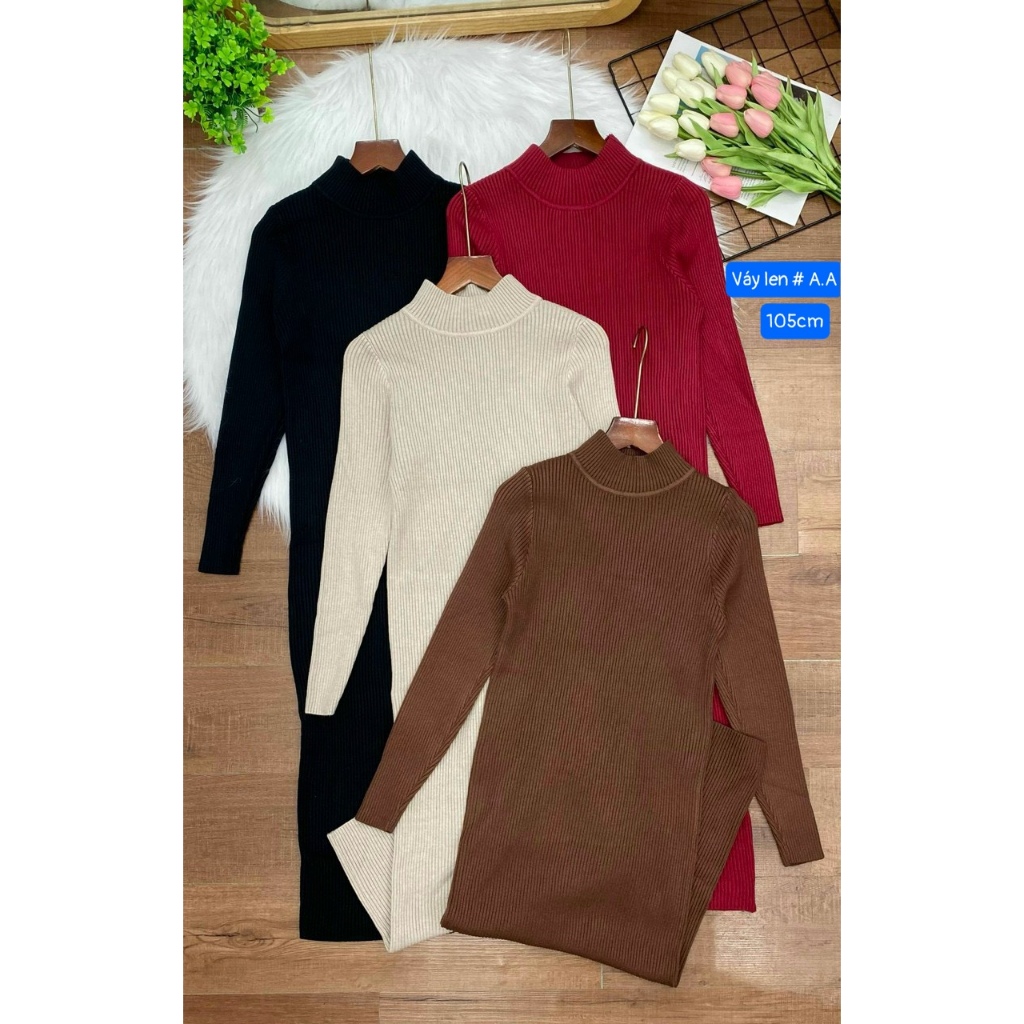 Váy Len Dáng Dài 105cm - Hàng Dày Đẹp – Chất Len Thích Mê