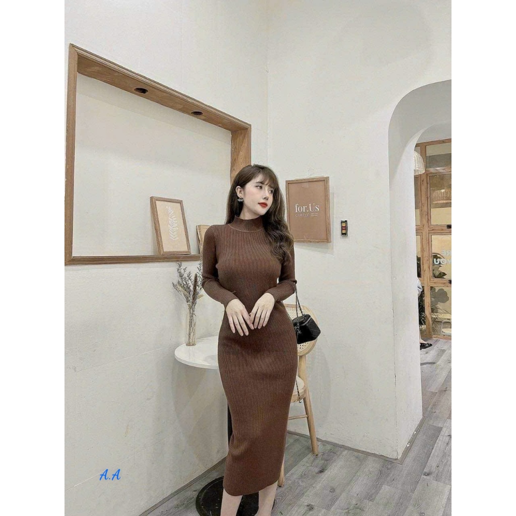 Váy Len Dáng Dài 105cm - Hàng Dày Đẹp – Chất Len Thích Mê