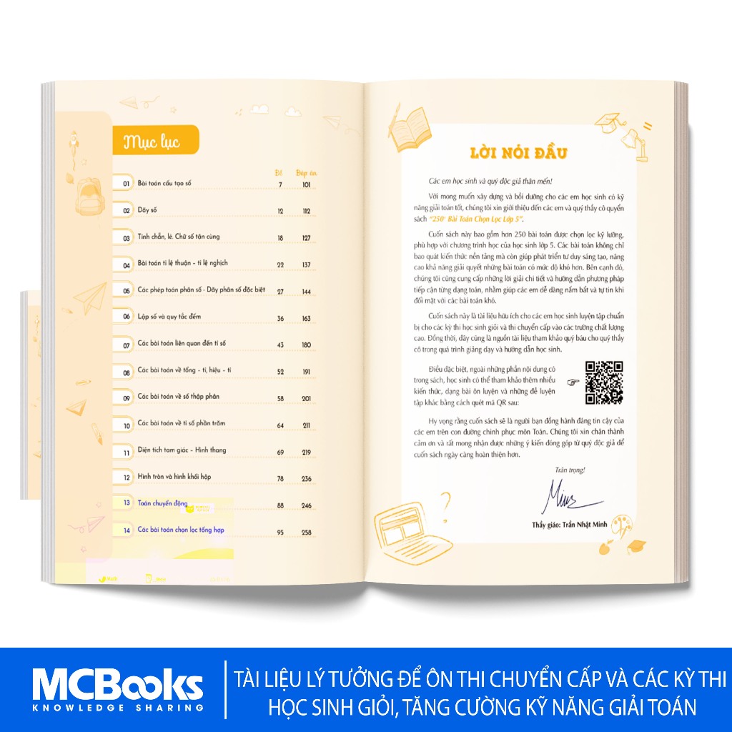 Sách - 250 Bài Toán Chọn Lọc Lớp 5 – Cùng con chinh phục môn Toán