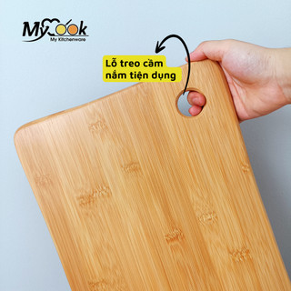 Thớt Gỗ Tre S-line MyCook Dụng Cụ Nhà Bếp Thớt Gỗ Tre Kháng Khuẩn 2 Mặt Cao Cấp Chống Bám Mùi