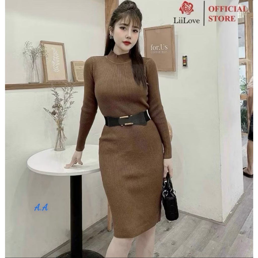 Váy Len Dáng Dài 95cm - Chất Len Dày Đẹp - Thời Trang - Sành Điệu