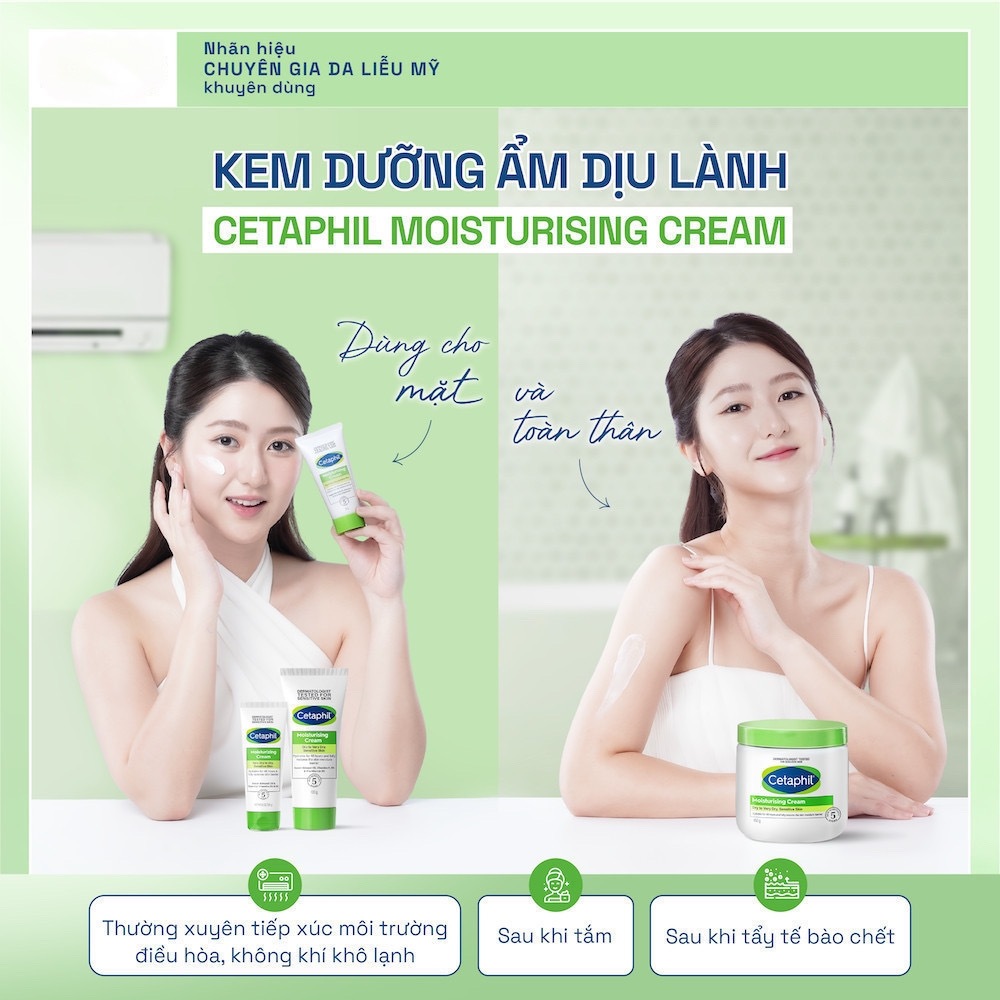 Ảnh Kem dưỡng ẩm dịu lành cho da nhạy cảm CETAPHIL MOISTURISING CREAM 50G 1