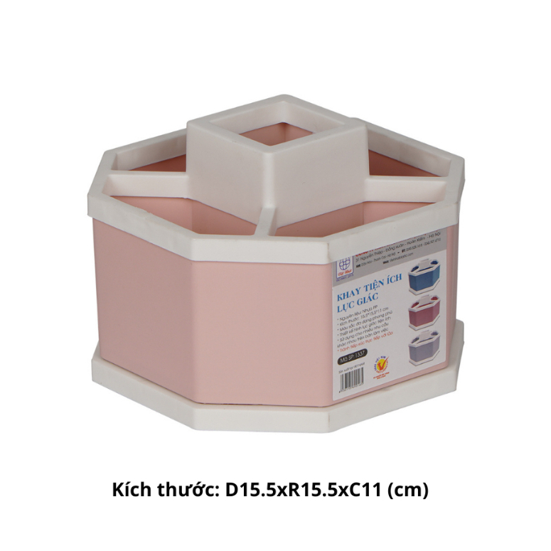 Khay tiện ích 6 ngăn, Khay Đựng Bút Đồ Trang Điểm Đa Năng Chính Hãng VIỆT NHẬT (Mã 1337)