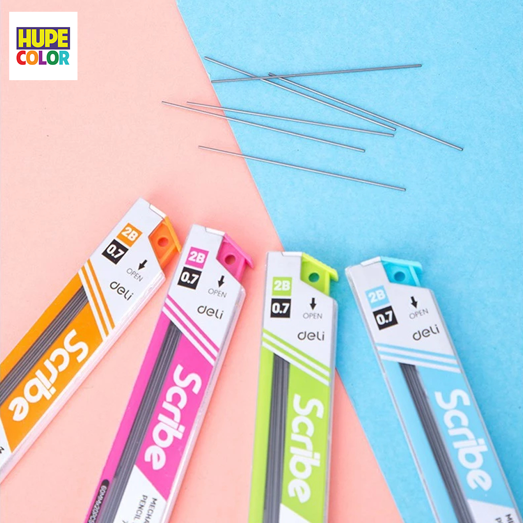 Product image Ruột Bút Chì Kim Deli Cao Cấp 0.7 mm 2B  Khó Gãy Nét Chì Mềm Mại Trơn Tru Rõ Nét E7004 2