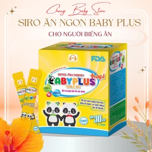 Siro ăn ngon Baby Plus hỗ trợ bé ăn ngon, hấp thụ tốt, tăng sức đề kháng hộp 30 gói