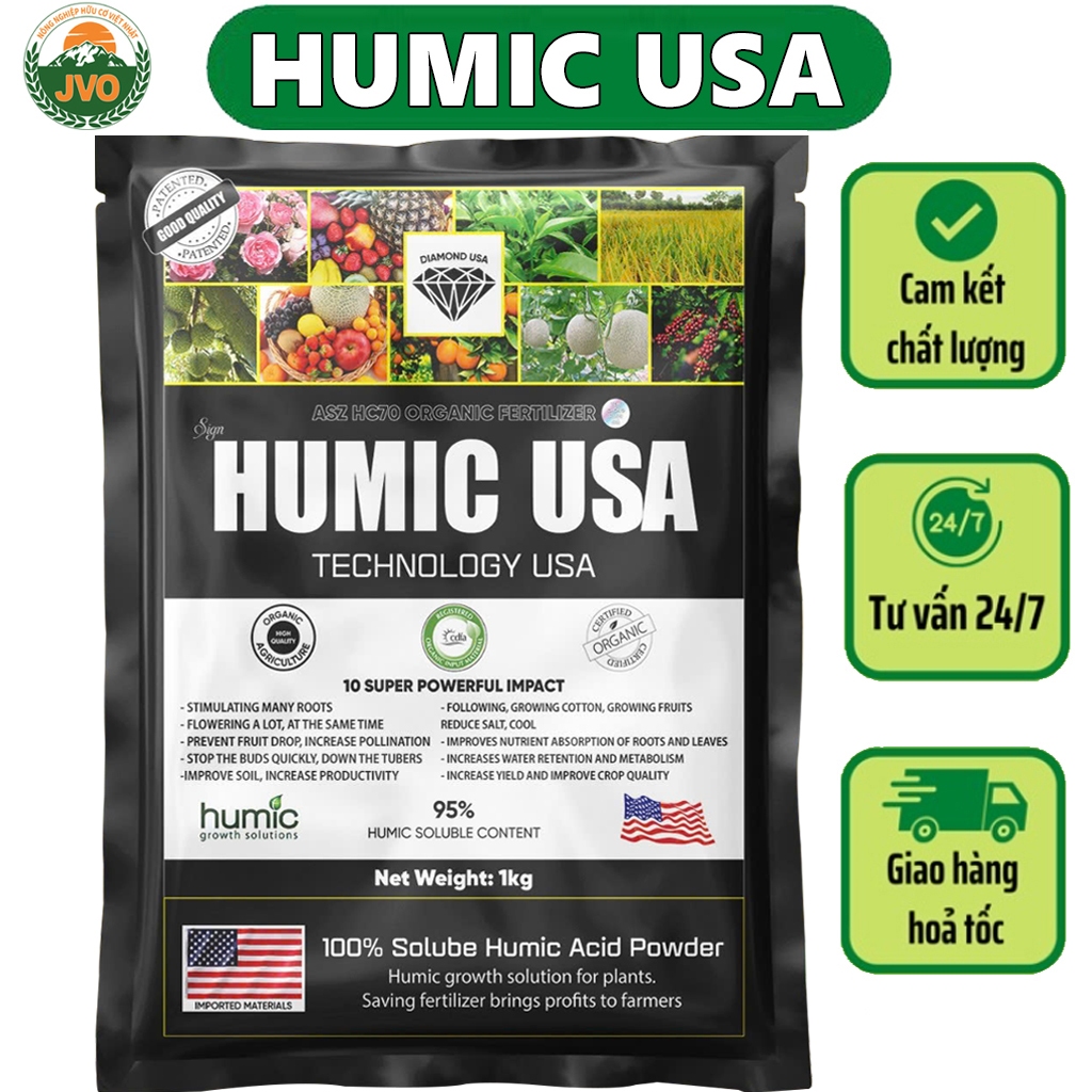 Phân bón HUMIC USA 1kg nhập khẩu Mỹ hàng chính hãng JVO60 NongNghiepVietNhat
