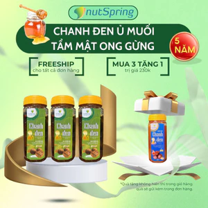 Combo Chanh Đen Ủ Muối 5 Năm Cắt Miếng Mật Ong Gừng, tặng Nước Cốt Chanh Đen
