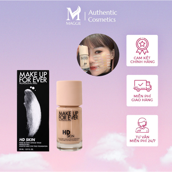 Kem Nền Make Up For Ever HD Skin Tone 1R12 30ml (Full size) | Shopee ...
