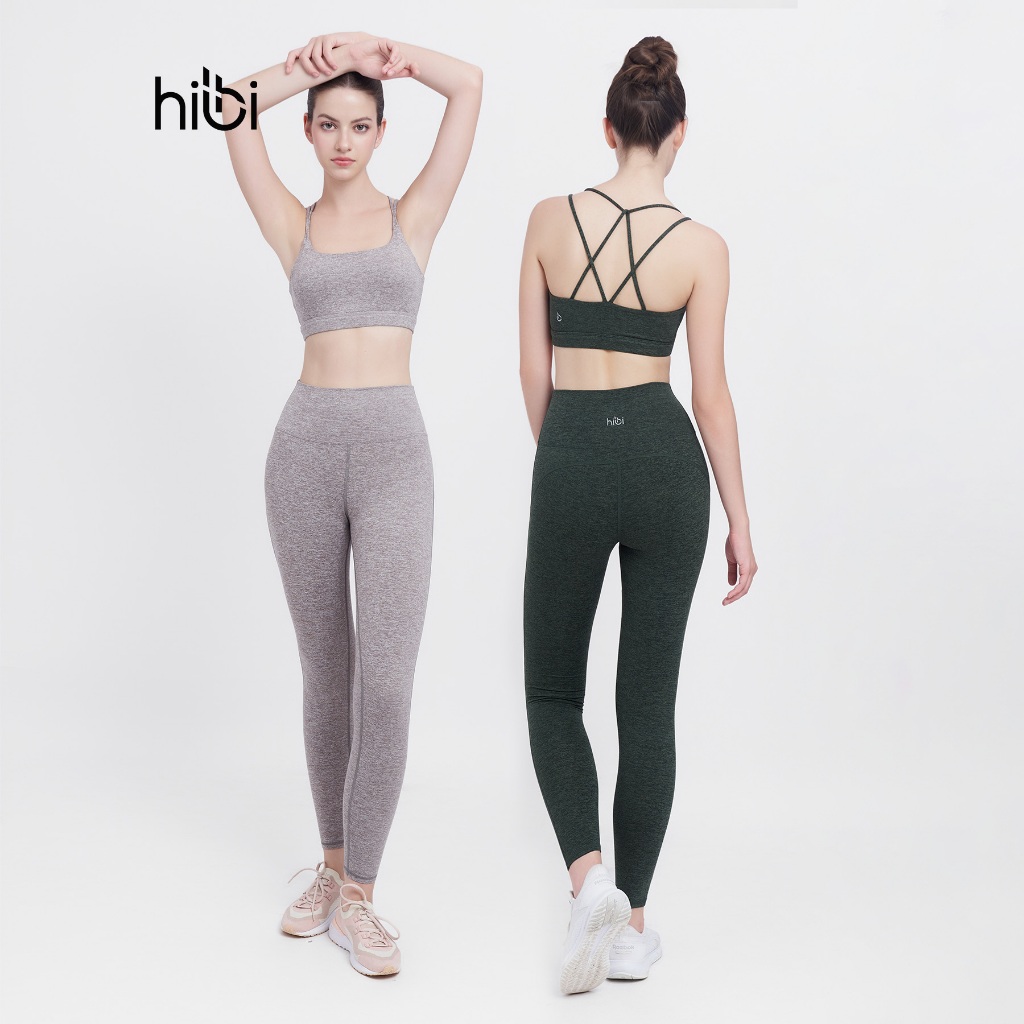 Ảnh Set Đồ Tập Yoga Gym Hibi Sports H132 Kiểu Bra 4 Dây Đan, Kèm Mút Ngực 1