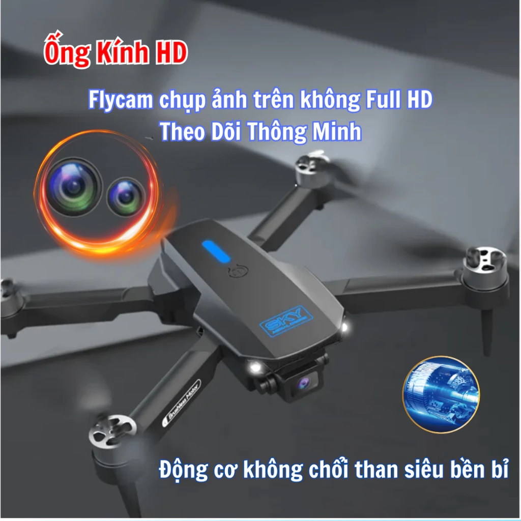 Flycam mini giá rẻ E88 E99 E100 Pro Max, Máy bay điều khiển Bản nâng cấp mới nhất, Flycam siêu sáng