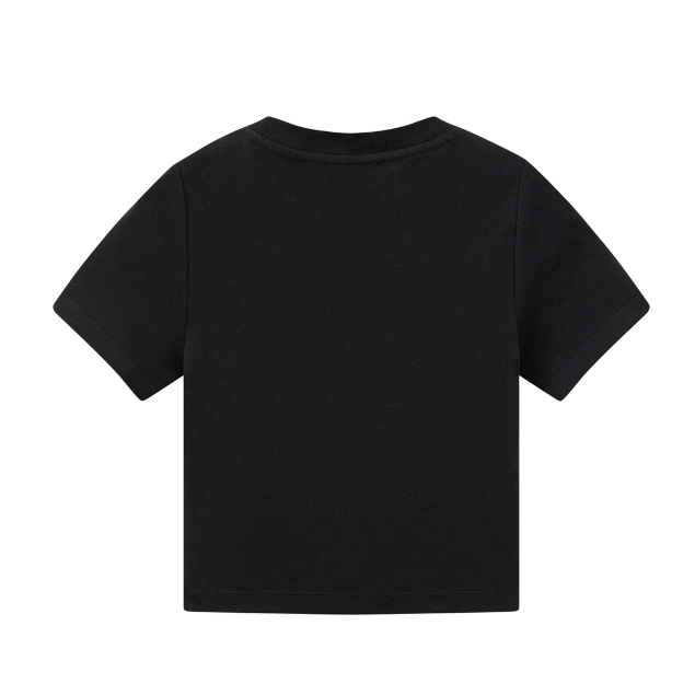 Ảnh Áo Thun BOO Form Crop Top Cotton Basic Trơn Màu Đen 2