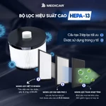 MÁY LỌC KHÔNG KHÍ & KHỬ MÙI XE Ô TÔ CAO CẤP 4in1 Medicar - Lọc bụi mịn PM2.5, khử mùi và khuếch tán tinh dầu hiệu quả — ảnh 4