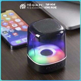 Loa Bluetooth TWS HAVIT M2, Bluetooth 5.1, công suất 3W, đèn RGB trong suốt nháy theo nhạc kết nối 2 loa âm thanh stereo