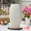 Bình Hoa Gốm Sứ Bát Tràng Dáng Bom Vân Ngang Men Mộc Decor Trang Trí Phòng Khách GomDecorTSC