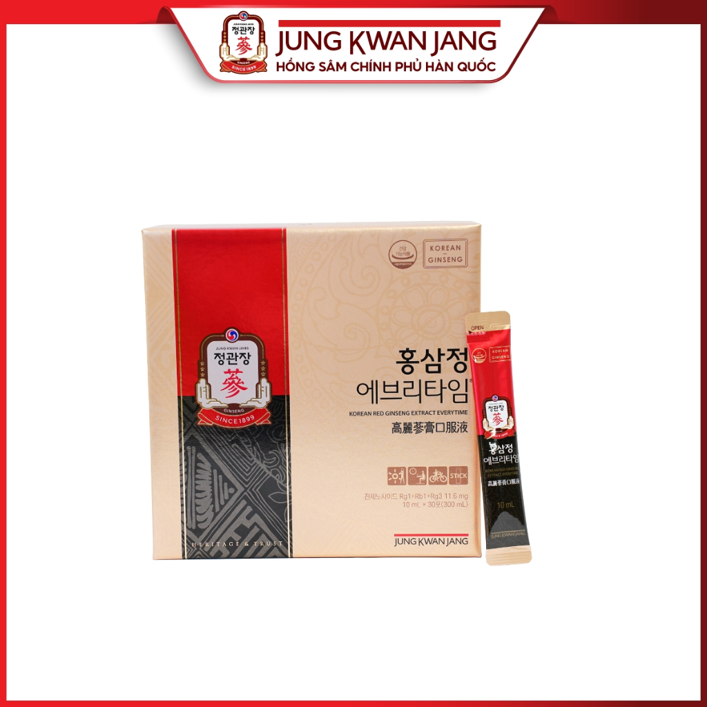 Ảnh Tinh Chất Hồng Sâm Pha Sẵn KGC Jung Kwan Jang EveryTime Original (30 gói x 10ml) 2