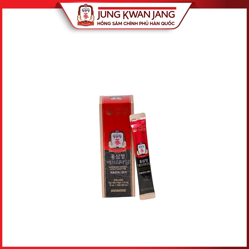 Ảnh Hồng Sâm Hàn Quốc Tinh Chất Pha Sẵn KGC Jung Kwan Jang EveryTime Original 10 ml x 10 gói 1