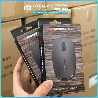 Chuột máy tính không dây 2 kết nối bluetooth + USB receiver 2.4Ghz Monster KM3, RIYUE R11 tặng kèm pin Alkaline AA