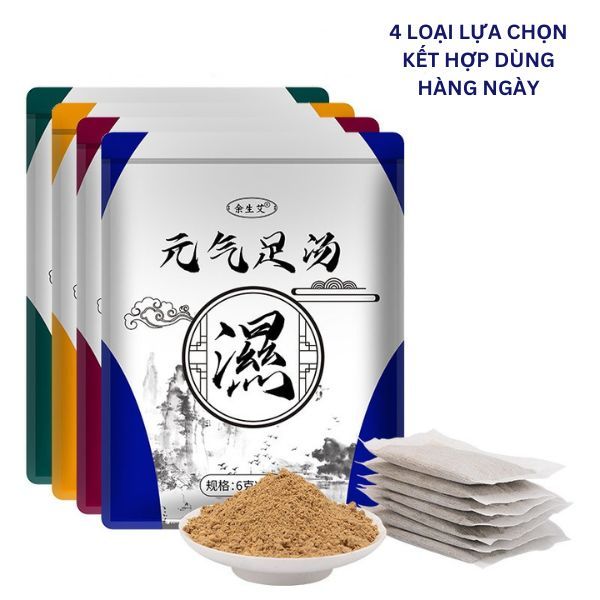 2 Thảo dược ngâm chân giảm đau nhức cơ xương khớp, làm ấm bàn chân, giúp ngủ ngon, giảm mỡ, nâng cao sức khỏe túi 30 gói
