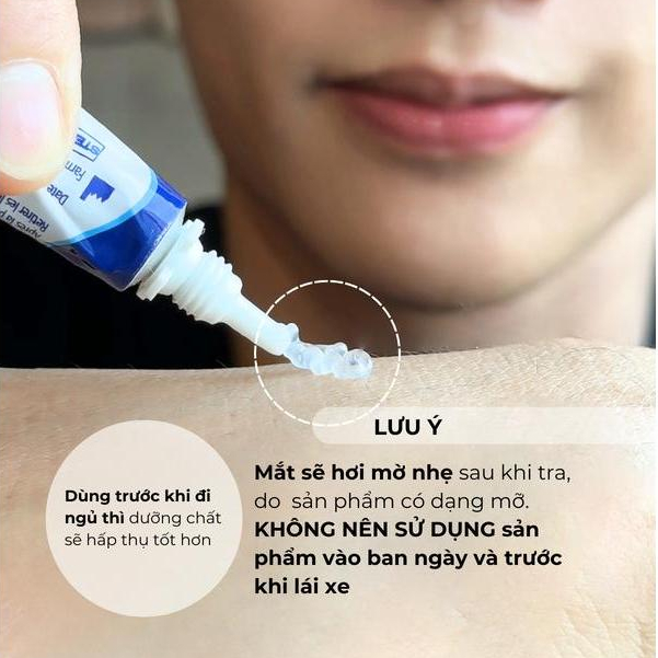 Mỡ tra mắt Vitamin A giúp khóa ẩm & tăng cường thị lực HydraMed Night Sensitive 5g
